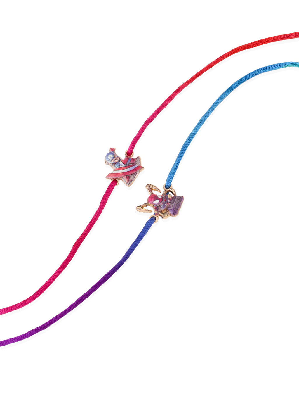 NVR Kids Set of 2 Cartoon Character Purple & Red Thread Rakhi, Combo for Rakshabandhan | Grocsy