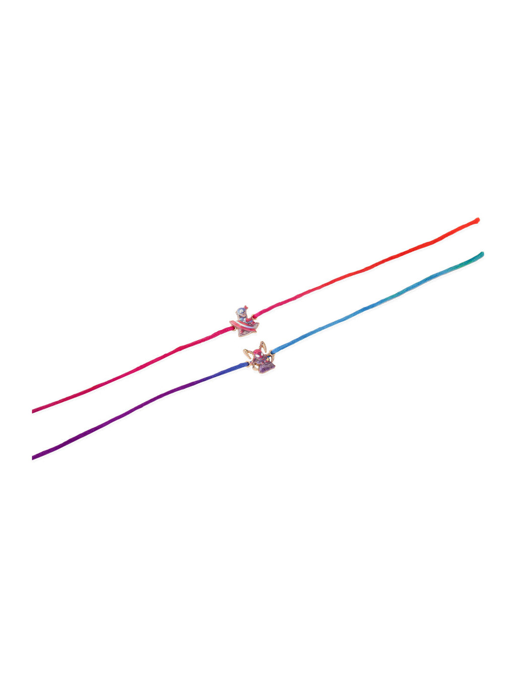 NVR Kids Set of 2 Cartoon Character Purple & Red Thread Rakhi, Combo for Rakshabandhan | Grocsy