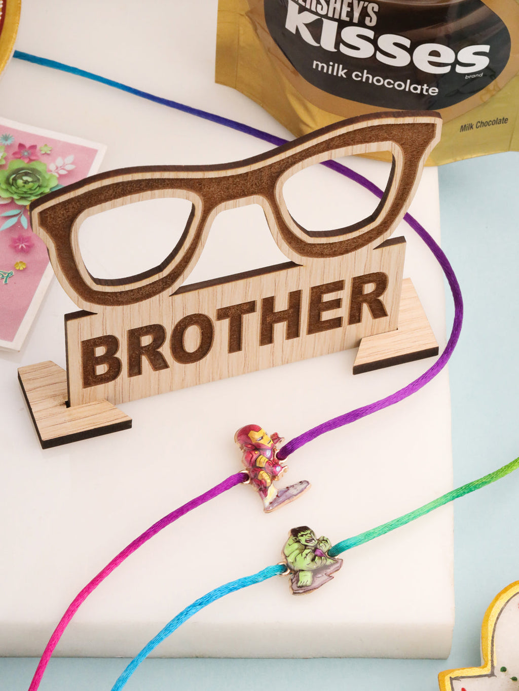 NVR Kids Set of 2 Cartoon Design Multicolor Thread Rakhi, Combo for Rakshabandhan | Grocsy