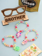 NVR Kids Set of 3 Cartoon Design Artificial Beads Thread Rakhi, Combo for Rakshabandhan | Grocsy