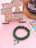 NVR Kids Cartoon Design Green Artificial Beads Thread Rakhi, Combo for Rakshabandhan | Grocsy