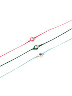 NVR Men's Set of 3 Multicolor Evil Eye Thread Rakhi, Combo for Rakshabandhan | Grocsy