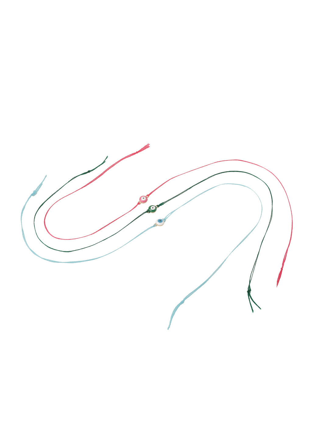 NVR Men's Set of 3 Multicolor Evil Eye Thread Rakhi, Combo for Rakshabandhan | Grocsy