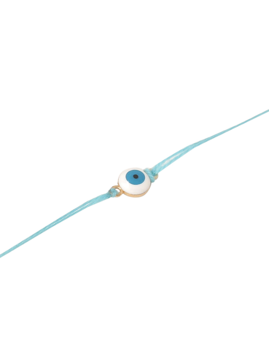 NVR Men's Set of 3 Multicolor Evil Eye Thread Rakhi with Roli Chawal Chandan & Mishri | Grocsy