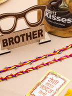 NVR Men Multicolor Artificial Beads Thread Rakhi, Combo for Rakshabandhan | Grocsy
