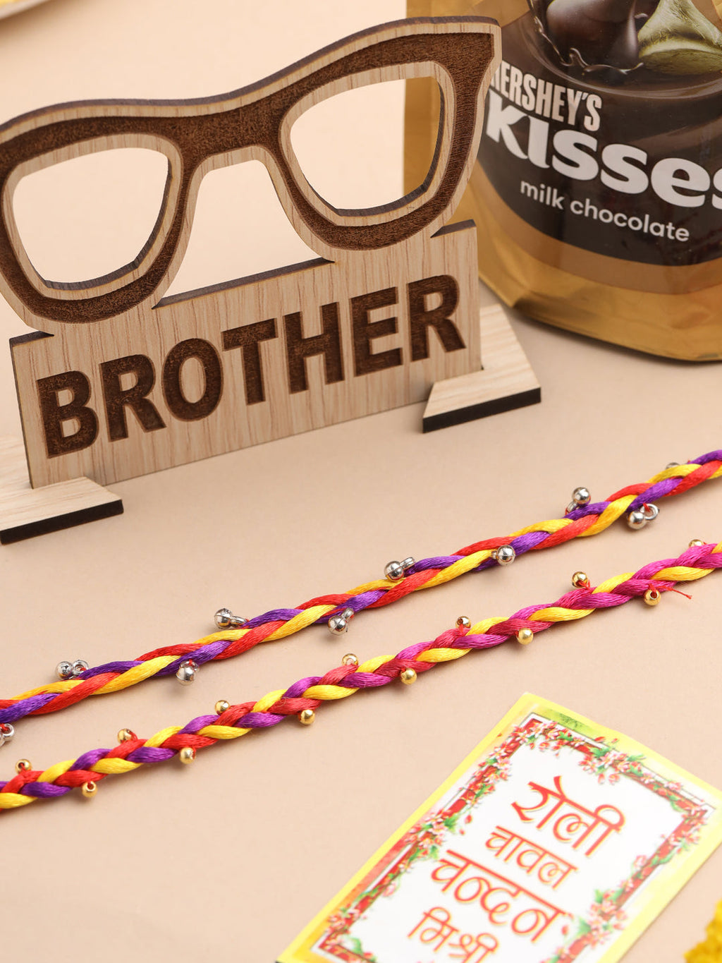 NVR Men Multicolor Artificial Beads Thread Rakhi, Combo for Rakshabandhan | Grocsy
