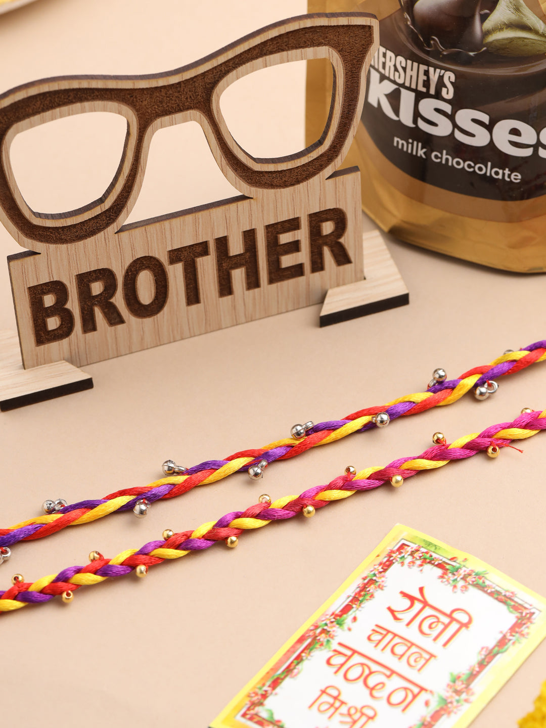 NVR Men Multicolor Artificial Beads Thread Rakhi, Combo for Rakshabandhan | Grocsy