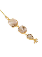 NVR Set of 2 Gold Toned Rudraksh & Pearls Bhaiya Bhabhi Rakhi Set, Combo for Rakshabandhan | Grocsy