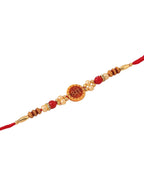 NVR Men's Set of 2 Red Religious Thread Rakhi with Roli Chawal Chandan & Mishri | Grocsy