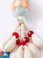NVR Set of 2 Multicolor Artificial Beads & Sea Shell Bhaiya Bhabhi Rakhi with Roli Chawal | Grocsy