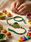 NVR Kids Hulk Character Artificial Beads Thread Rakhi with Roli Chawal Chandan Mishri | Grocsy