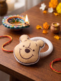 NVR Kids Pooh Character Artificial Beads Rakhi with Roli Chawal Chandan Mishri | Grocsy