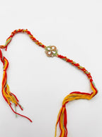 NVR Traditional Artificial Stones Thread Rakhi with Roli Chawal Chandan Mishri | Grocsy