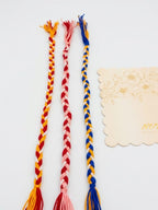 NVR Set of 3 Multicolor Thread Rakhi with Roli Chawal Chandan Mishri | Grocsy