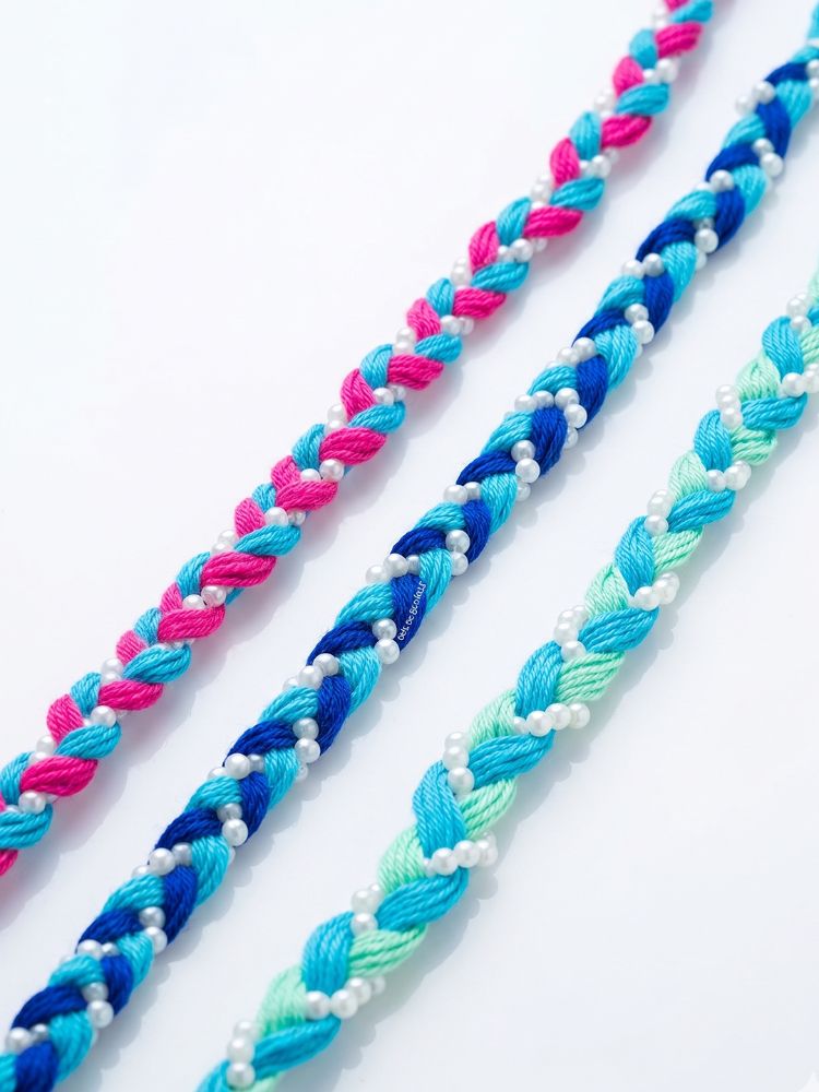 NVR Set of 3 Multicolor Thread Rakhi with Roli Chawal Chandan Mishri | Grocsy