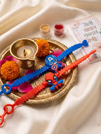 NVR Set of 2 Superhero Kids Rakhi with Roli Chawal Chandan Mishri | Grocsy