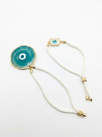 NVR Set of 2 Evil Eye Design Bhaiya Bhabhi Wraparound Rakhi with Roli Chawal Chandan | Grocsy