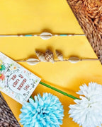 NVR Set of 2 Designer Thread Rakhi with Roli Chawal Chandan Mishri | Grocsy