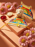 NVR Transparent Beads Kids Rakhi With Roli Chawal Chandan Mishri | Grocsy