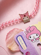 NVR Pink Transparent Beaded Cartoon Character Kids Rakhi with Roli Chawal Chandan Mishri | Grocsy