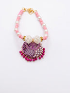 NVR Set of 2 Floral Perals Jhumka Design Bhaiya Bhabhi Rakhi with Roli Chawal Chandan | Grocsy