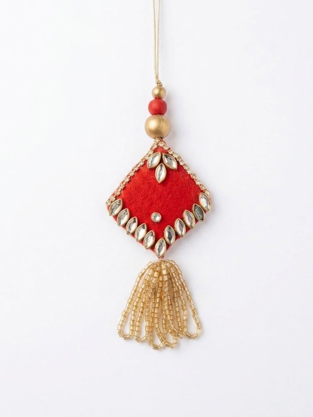 NVR Set of 2 Kundan Studded & Artificial Stones Bhaiya Bhabhi Rakhi with Roli Chawal | Grocsy