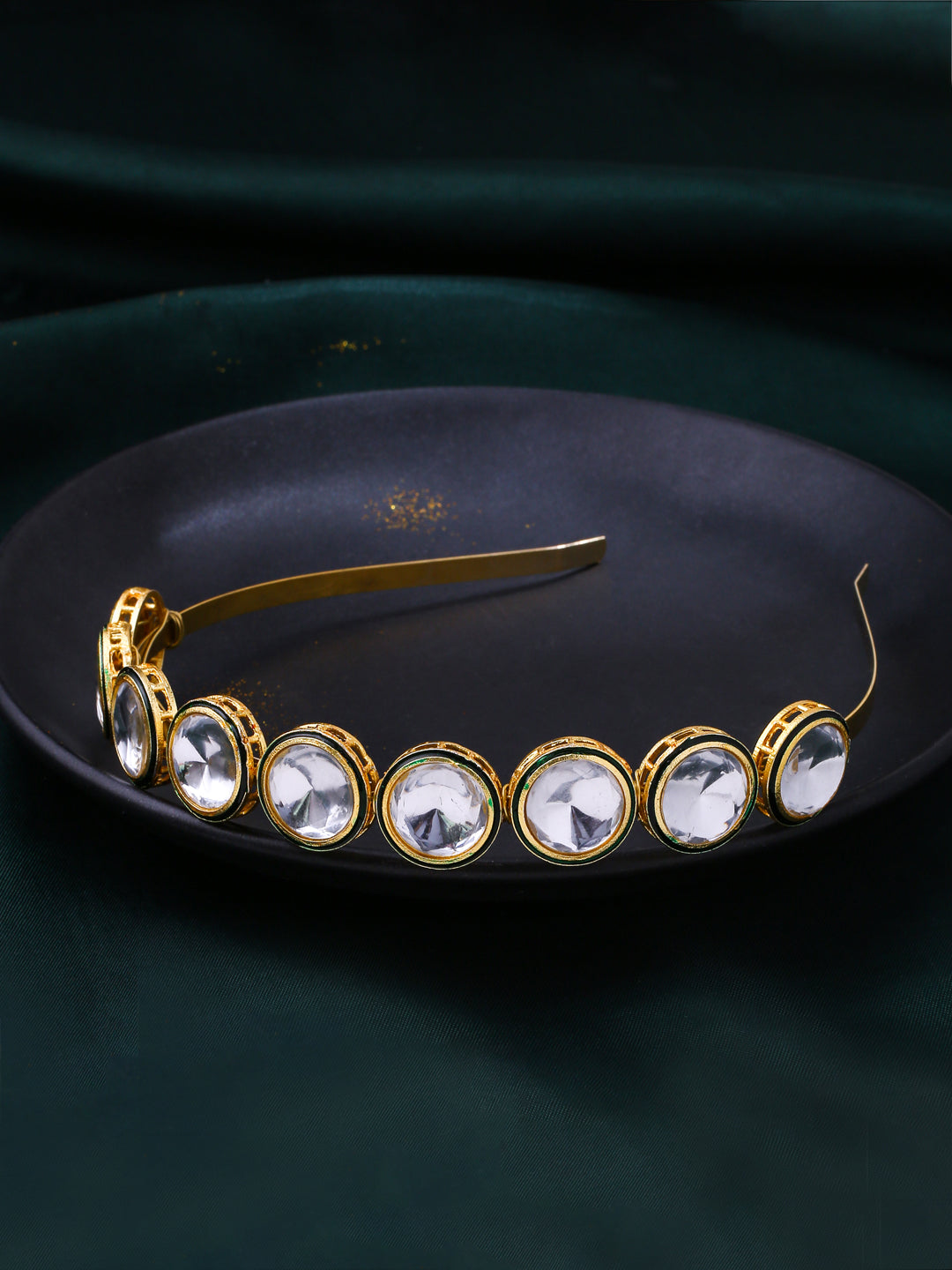 NVR Women Kundan Studded Hair Band | Grocsy