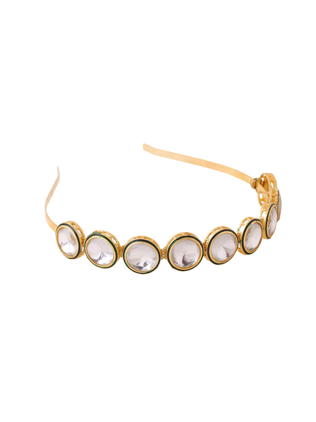 NVR Women Kundan Studded Hair Band | Grocsy