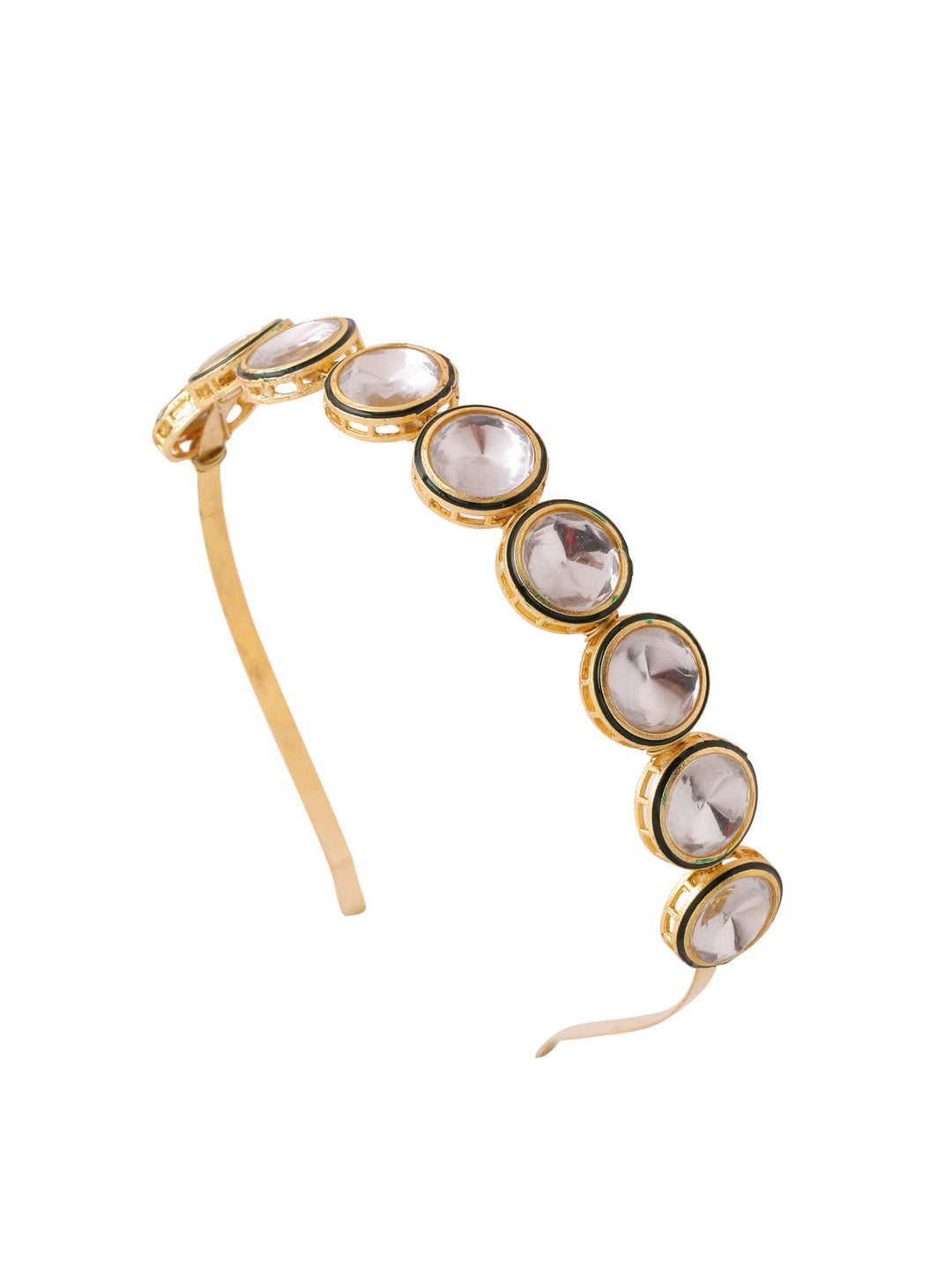 NVR Women Kundan Studded Hair Band | Grocsy