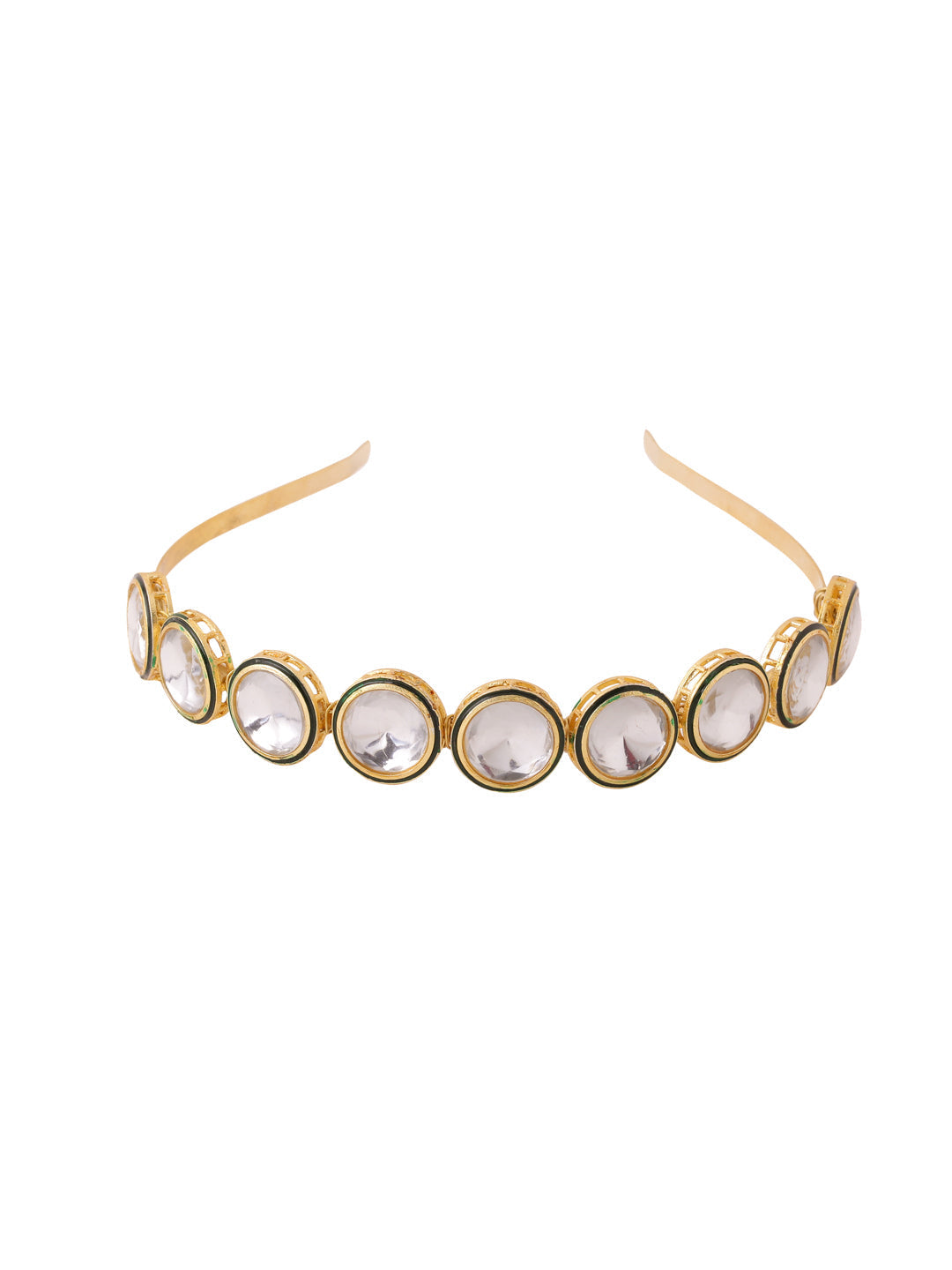 NVR Women Kundan Studded Hair Band | Grocsy