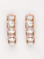 NVR Women's Rose Gold-Polished CZ-Studded Jewellery Set | Grocsy