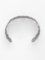 NVR Women's Rhodium-Plated Cuff Bracelet | Grocsy