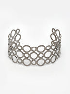 NVR Women's Rhodium-Plated Cuff Bracelet | Grocsy