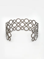 NVR Women's Rhodium-Plated Cuff Bracelet | Grocsy