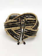 NVR Women's Rhodium-Plated Artificial Beads Western Cuff Bracelet