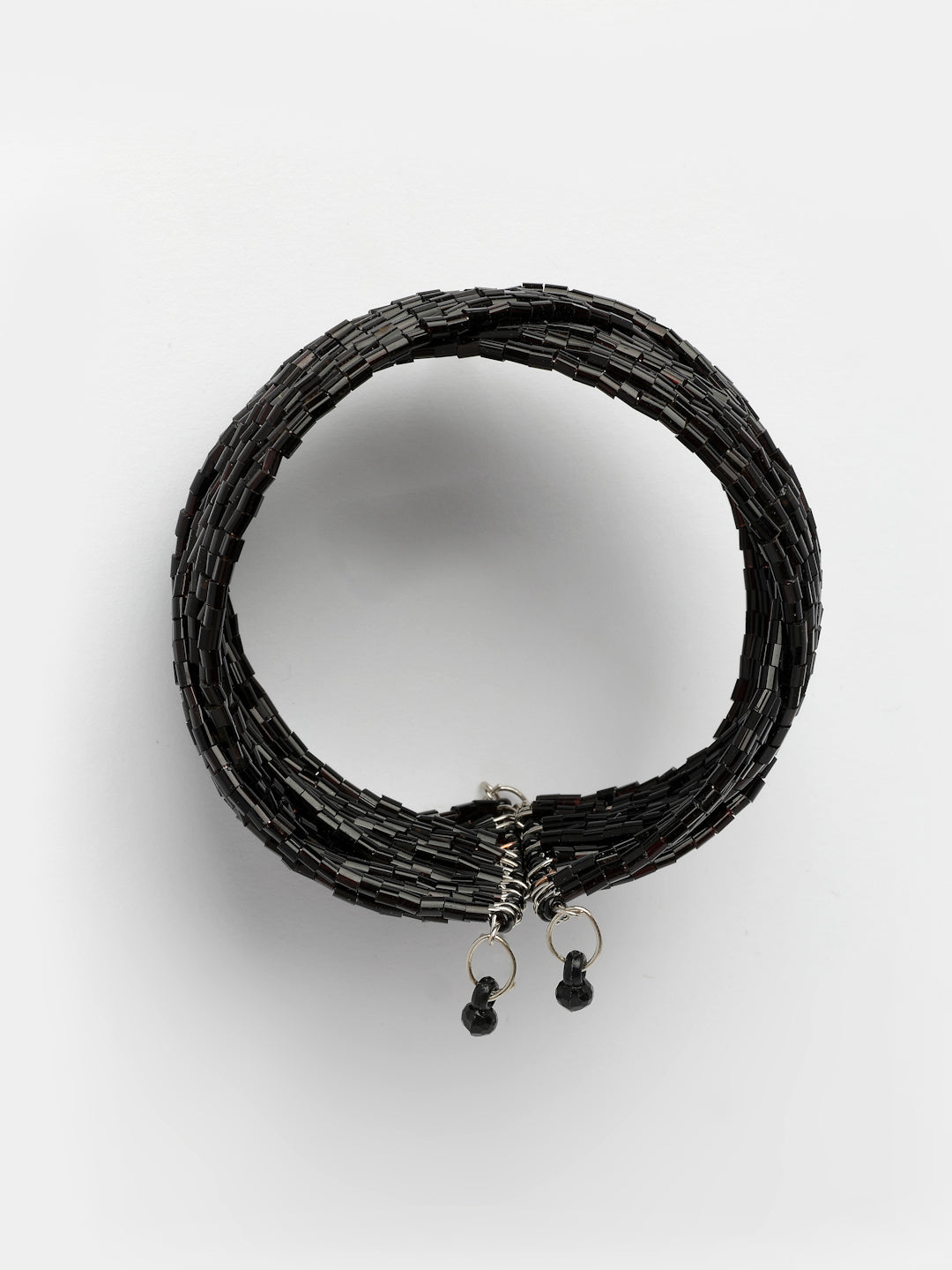 NVR Women's Black Artificial Beads Western Cuff Bracelet | Grocsy