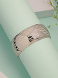 NVR Women's Silver-Plated Self-design Cuff Bracelet
