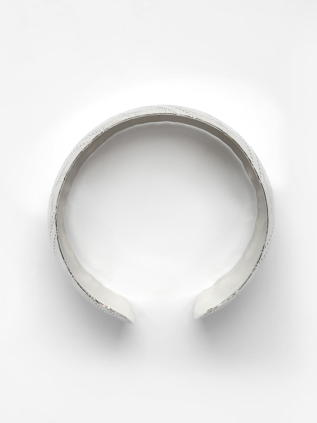 NVR Women's Silver-Plated Self-design Cuff Bracelet