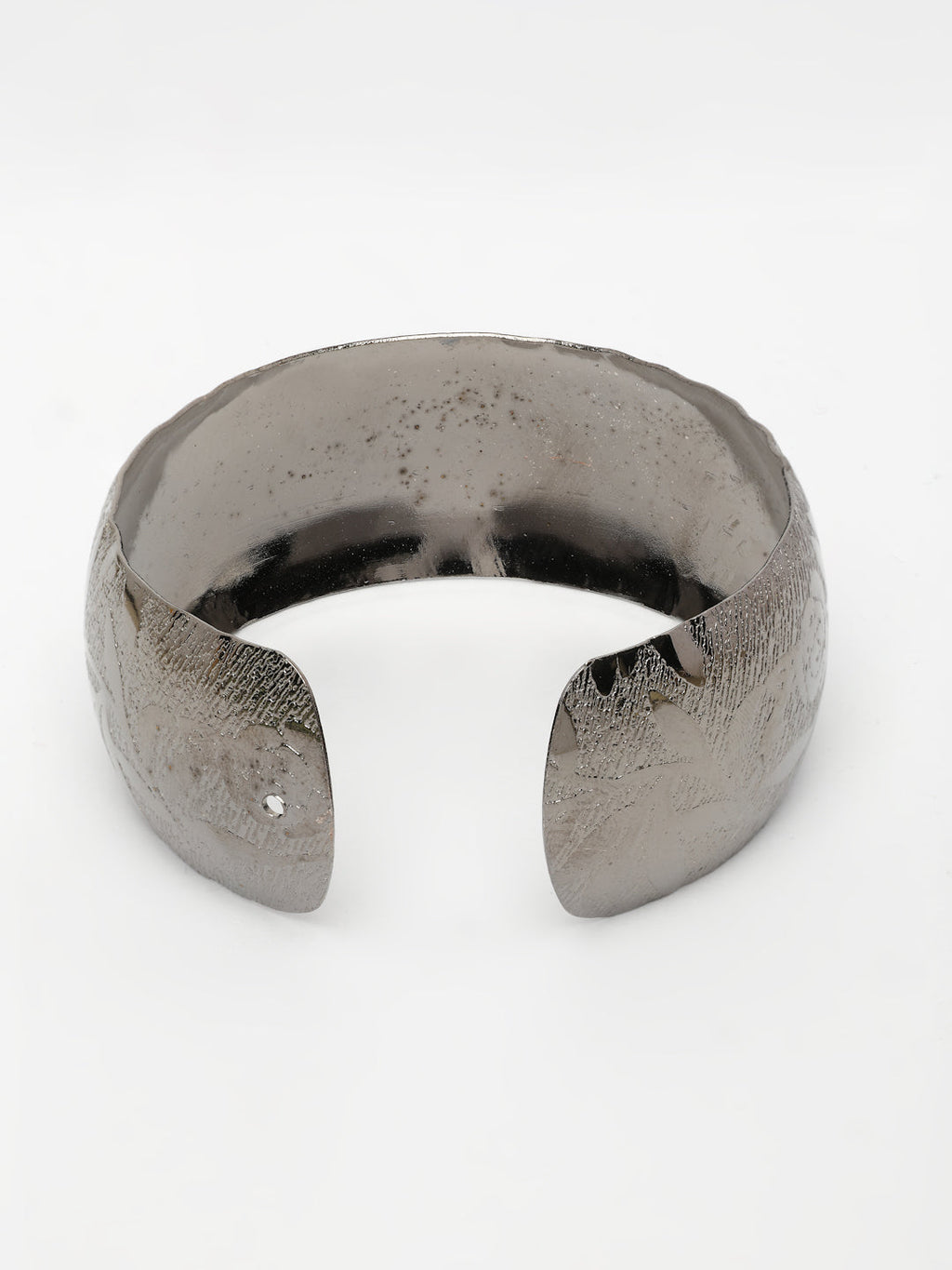 NVR Women's Rhodium-Plated Self-design Cuff Bracelet | Grocsy