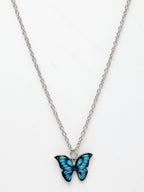 NVR Women's Silver-Plated Chain With Butterfly Pendant | Grocsy