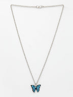 NVR Women's Silver-Plated Chain With Butterfly Pendant | Grocsy