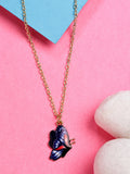 NVR Women's Gold-Polished Chain With Butterfly Pendant | Grocsy