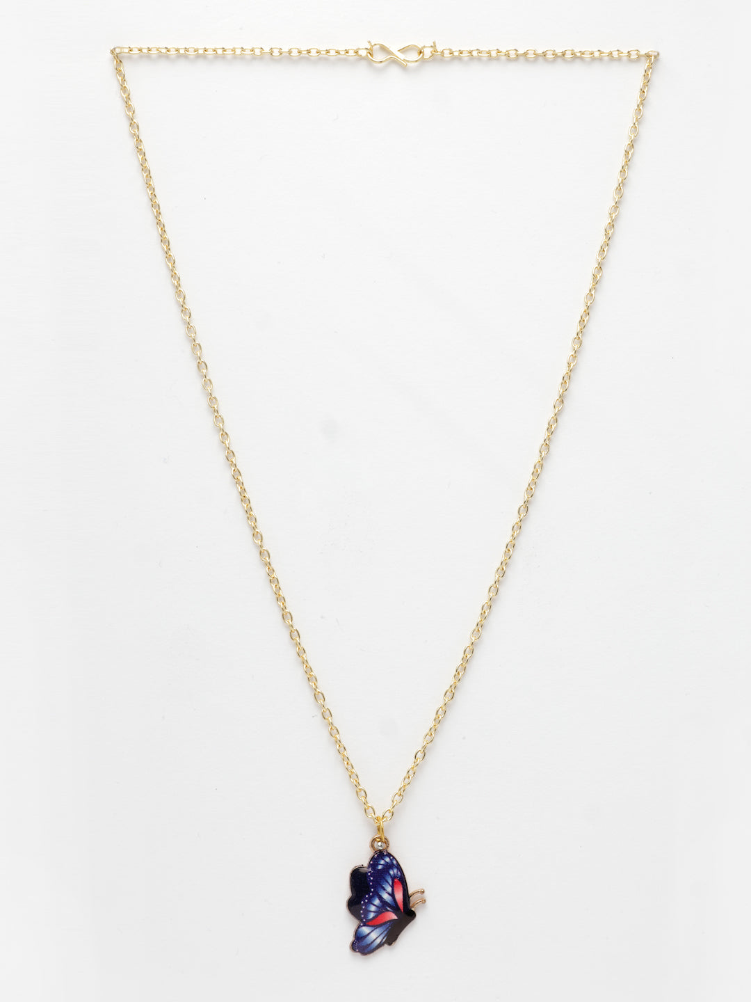 NVR Women's Gold-Polished Chain With Butterfly Pendant | Grocsy