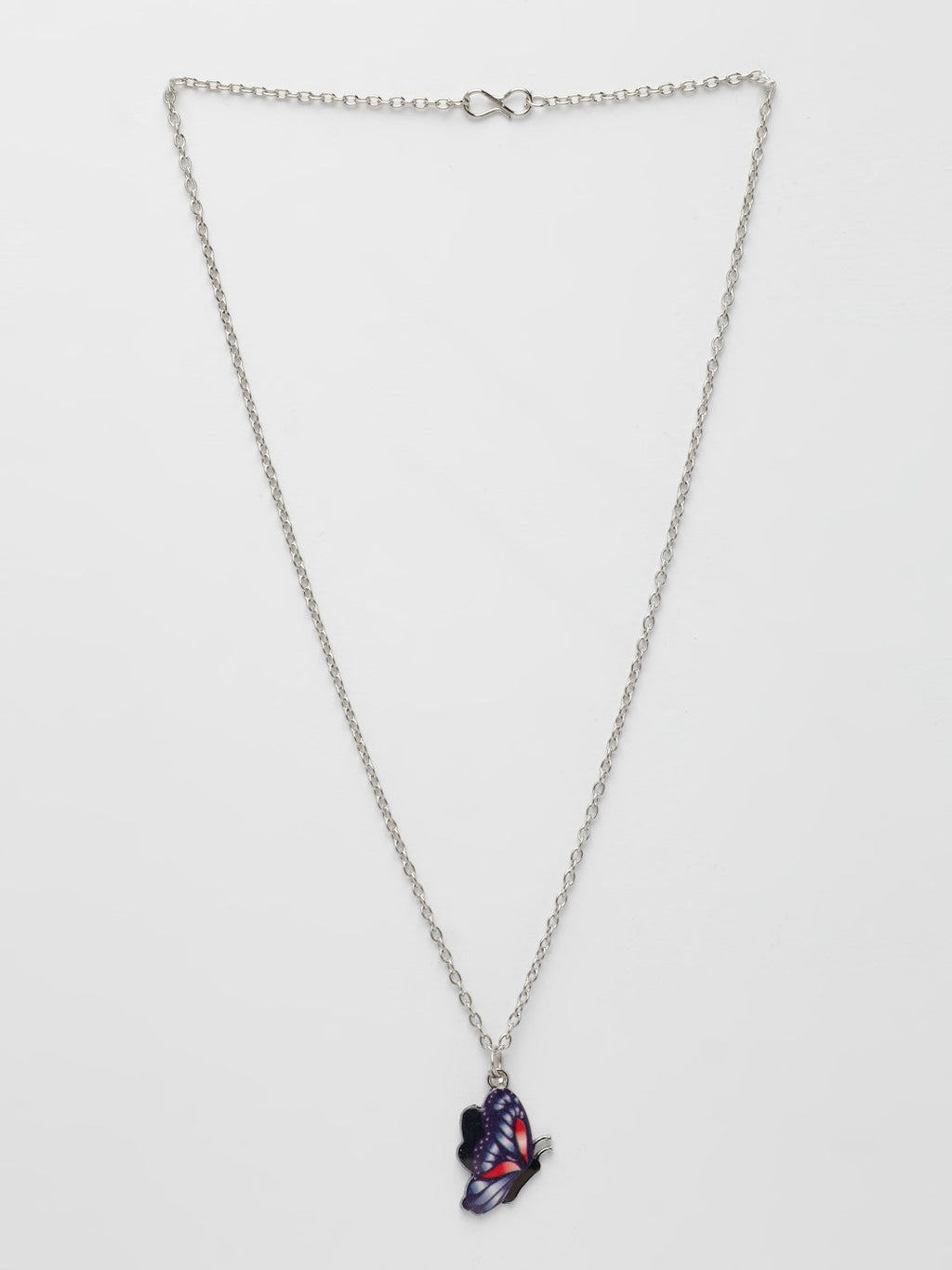NVR Women's Silver-Plated Chain With Butterfly Pendant | Grocsy