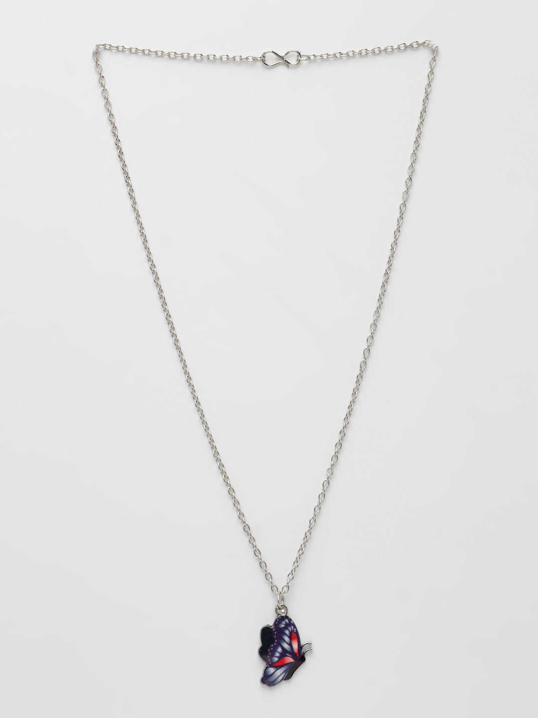 NVR Women's Silver-Plated Chain With Butterfly Pendant | Grocsy