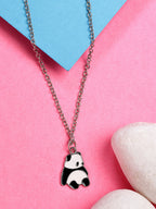 NVR Women's Silver-Plated Chain With Panda Pendant | Grocsy