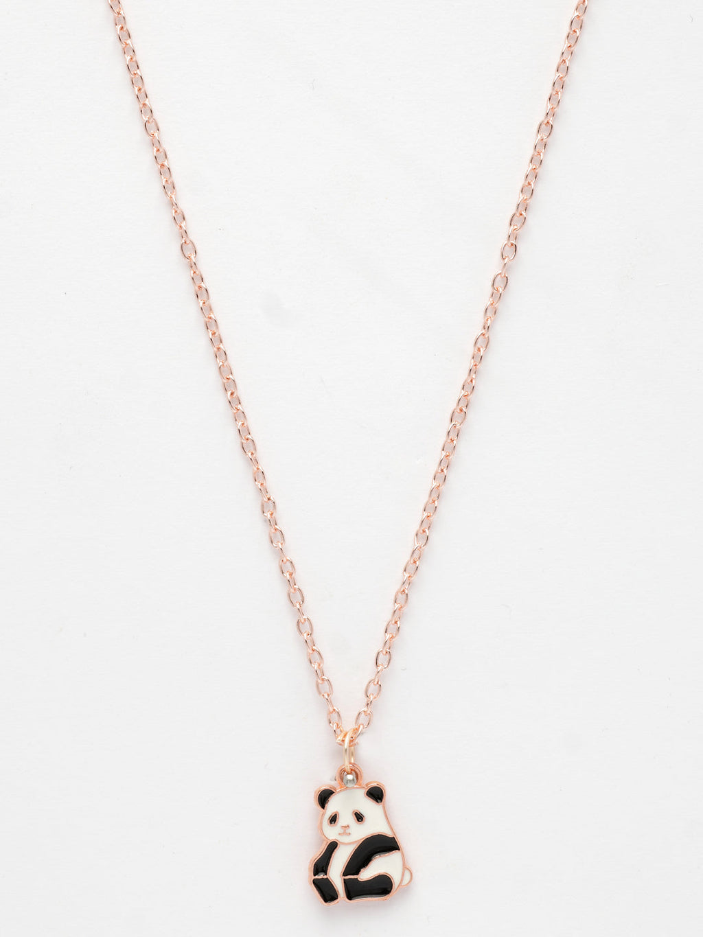 NVR Women's Rose Gold-Polished Chain With Panda Pendant | Grocsy
