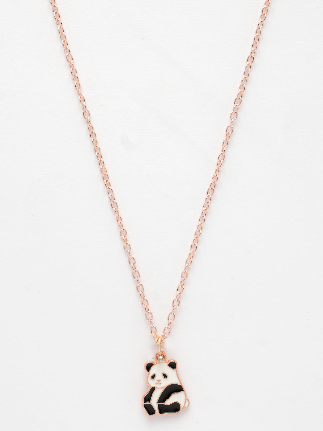 NVR Women's Rose Gold-Polished Chain With Panda Pendant | Grocsy