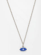 NVR Women's Silver-Plated Chain With Evil Eye Pendant | Grocsy