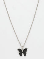 NVR Women's Silver-Plated Chain With Butterfly Pendant | Grocsy